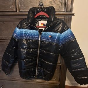 Aviator Nation Color Block Luxe Puffer Jacket